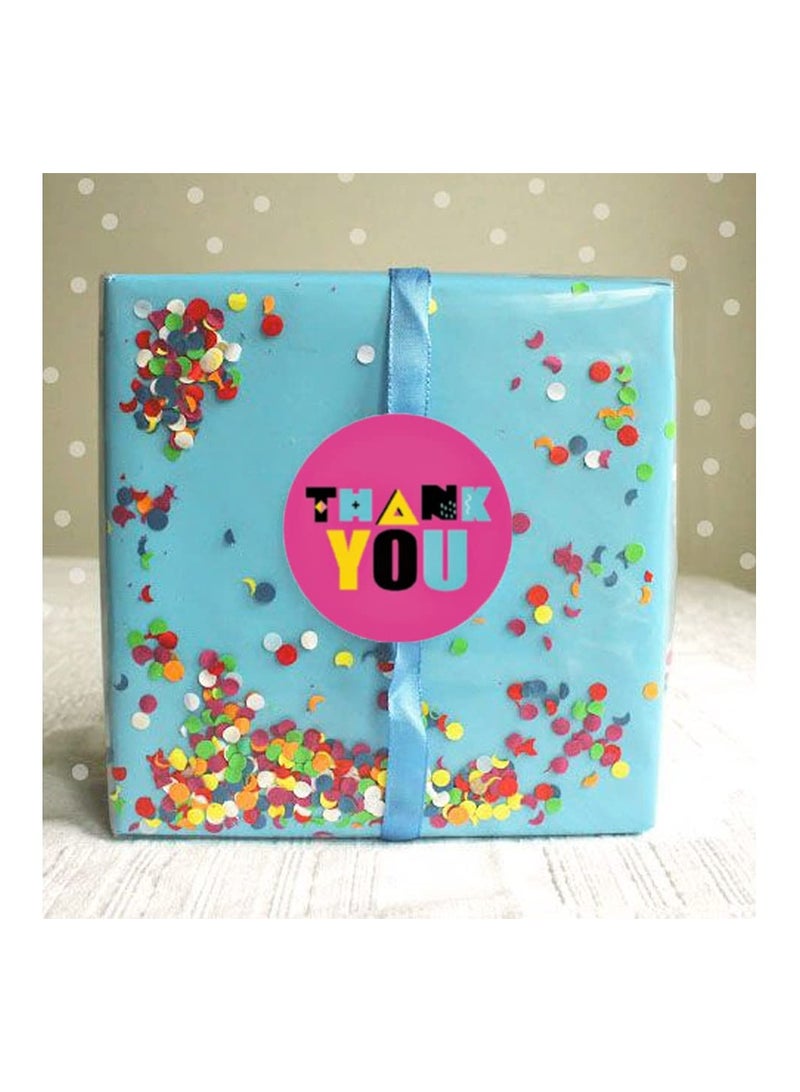 SYOSI ملصقات شكر بحجم 1.5 بوصة | 500 قطعة في لفة | ملصقات لطيفة لهدايا الحفلات، حفلات استقبال المواليد، أعياد الميلاد، وتغليف الهدايا - Image 5