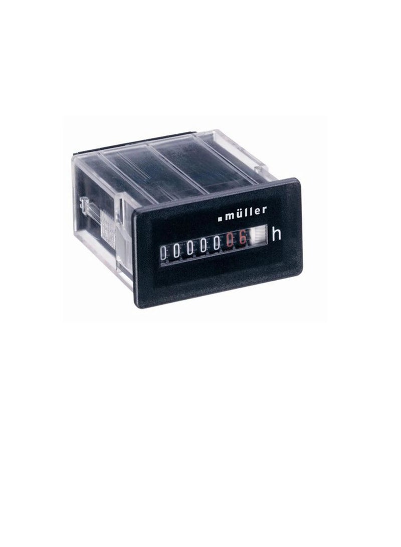 Muller Time Counter Analog Panel Mounted 99,999h 50x25mm BW30.18 - Image 3