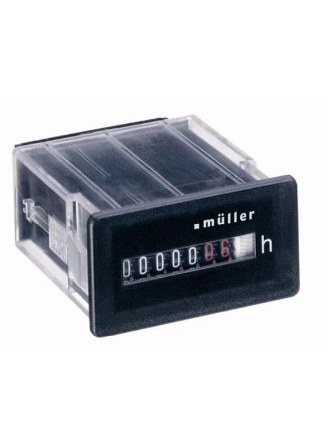Muller Time Counter Analog Panel Mounted 99,999h 50x25mm BW30.18 - Image 1