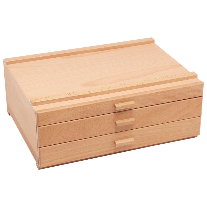 HG Art Concepts Artists Storage Chests - Premium Studio Organizer for Paint Tubes, Brushes, Pencils, Markers, & More! - 3 Drawer - Image 1