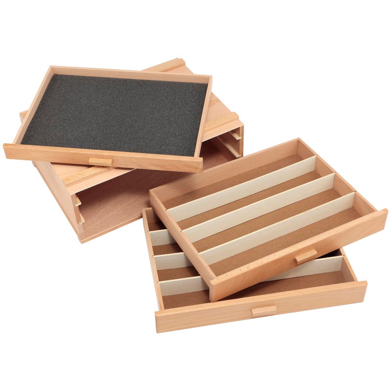 HG Art Concepts Artists Storage Chests - Premium Studio Organizer for Paint Tubes, Brushes, Pencils, Markers, & More! - 3 Drawer - Image 3