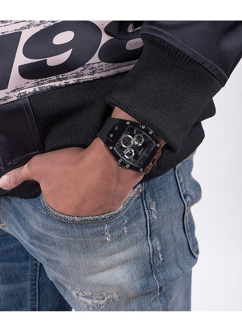 GUESS Men's Analog Silicone Wrist Watch - GW0203G3 - 43 mm  - Image 4