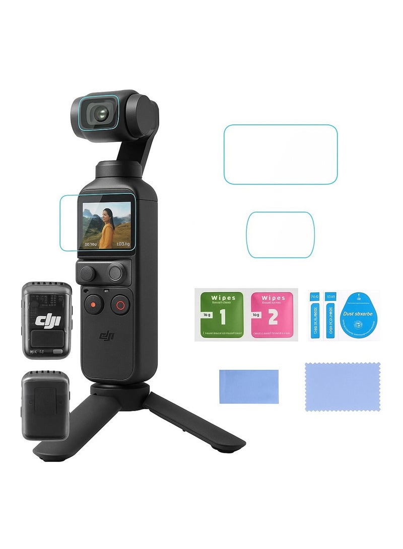 dji Osmo Pocket 3 Creator Combo with Wireless Microphone + Screen & Lens Protector – 4K Professional Video, 3-Axis Gimbal, Crystal Clear Audio, Full Protection - Image 1