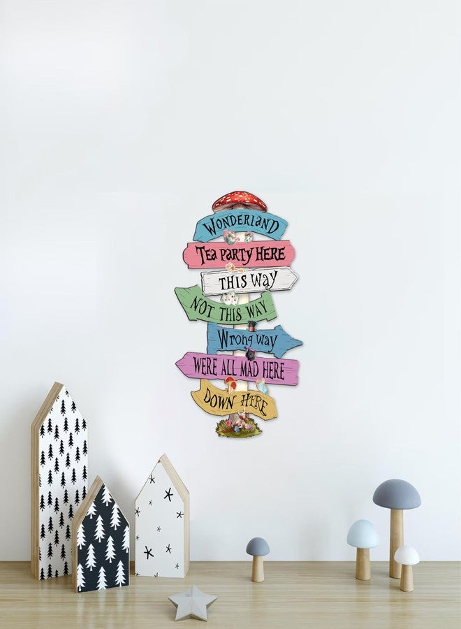 flinelife Welcome To Wonderland Directional Arrow Sign,16x12,Wonderland Party Decorations,Kids Room Decor For Girls - Image 5