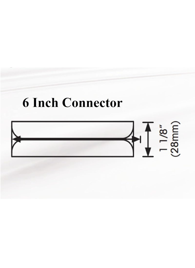 QZibeva - QZIBEVA 1 Pack 6 Inch Curtain Rod Jointer Connector for 1 Inch Curtain Rods Insert Inside Rod Method Code BZ10B - Image 1