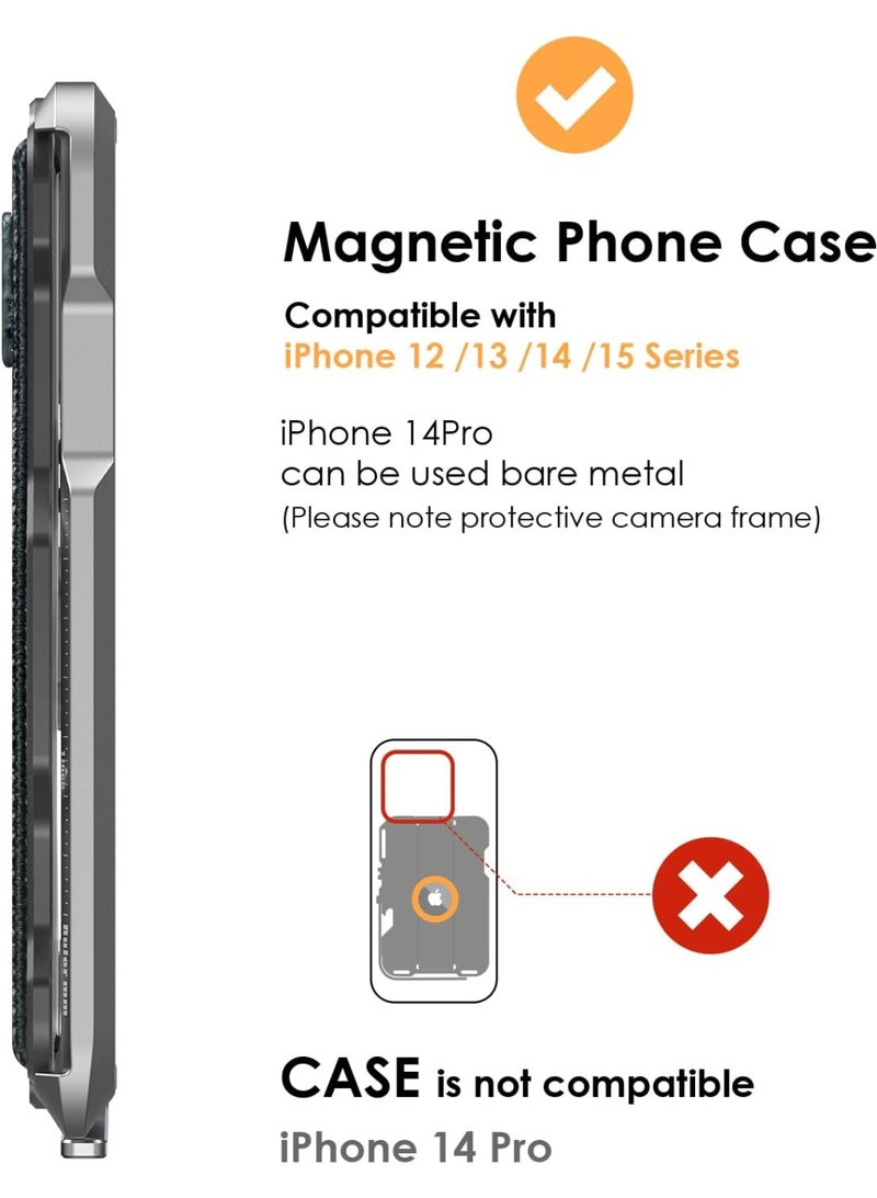 Aulumu G03 Transparently Magnetic Wallet Card Holder | Magnetic Wallet Compatible with MagSafe | Multi Function - Mobile Phone Stand/Grip | Bottle Opener | RFID Shielding Card - Translucent White + Mini Measuring Tape Gift - Image 3