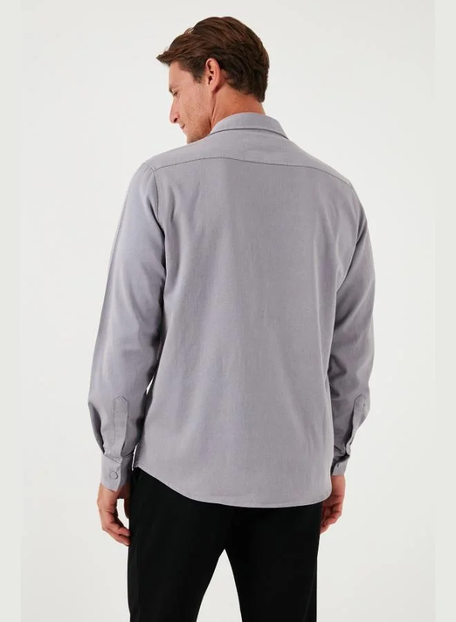 Buratti  Buratti Cotton Regular Fit Double Pocket Shirt Men's SHIRT CF24W116927 for Men | Best Price UAE