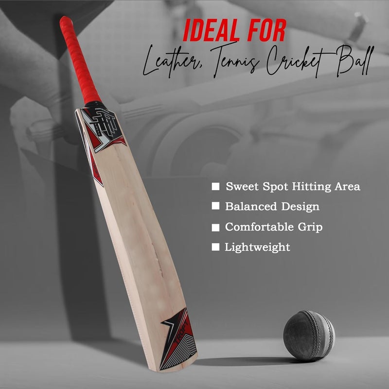 Troft Massive Spot Cricket Bat - Kashmir Willow, Free Bat Cover | Size : 3 (28.50 in) - Image 4
