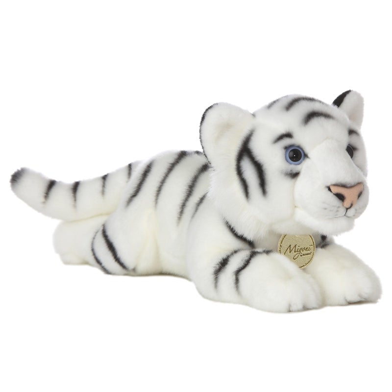 Aurora Realistic Miyoni White Tiger Stuffed Animal Lifelike Details Make a Cherished Companion Perfect for Decorating Bedrooms or Classrooms 9 Inches - Image 2