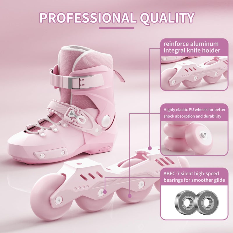 SWAY Adjustable Inline Skates for Kids, Teens and Adults, All Wheels Light Up High Performance Roller Skates for Boys and Girls Ideal for Roller Skate (Purple, Large-Youth & Adultï¼ˆ4-7 USï¼‰) - Image 5