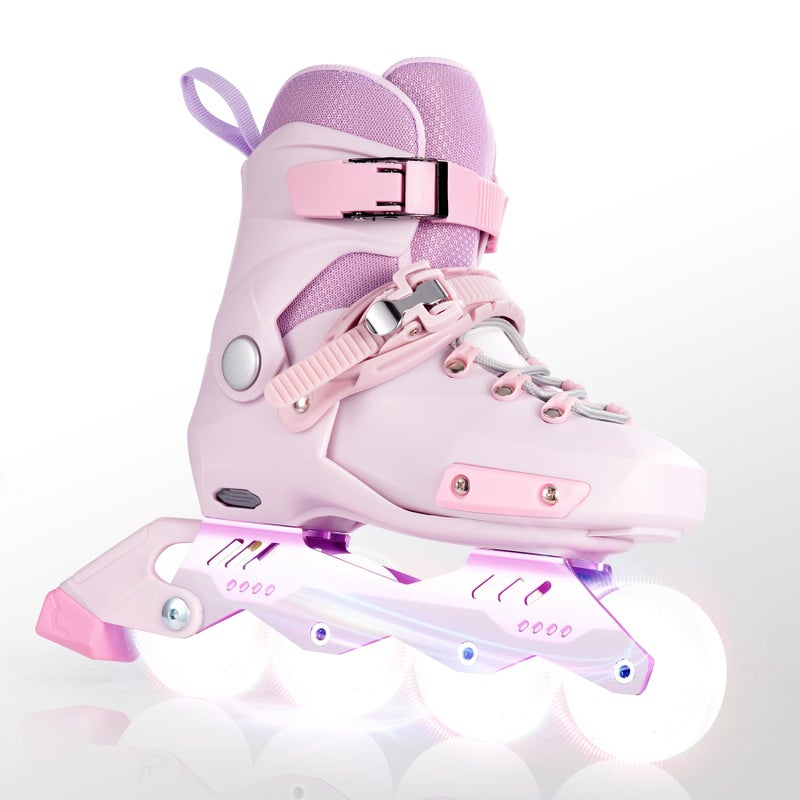 SWAY Adjustable Inline Skates for Kids, Teens and Adults, All Wheels Light Up High Performance Roller Skates for Boys and Girls Ideal for Roller Skate (Purple, Large-Youth & Adultï¼ˆ4-7 USï¼‰) - Image 1