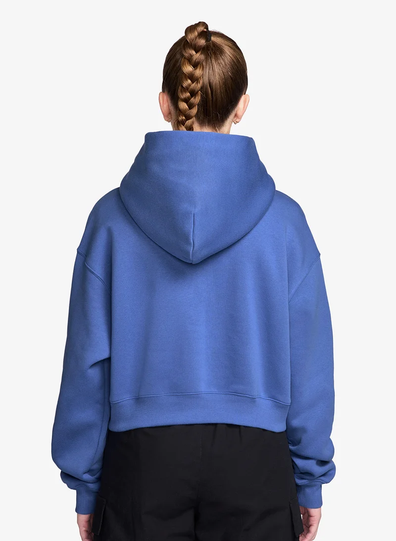 Nike Phoenix Fleece Oversized Cropped Henley Hoodie