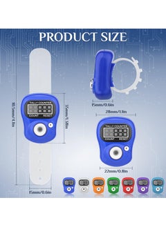 SANMUGEED 7-Color Electronic Finger Counter with LCD Display, Durable Silicone for Prayer/Fitness/Education (7-Pack, 3.5cm)  - Image 4