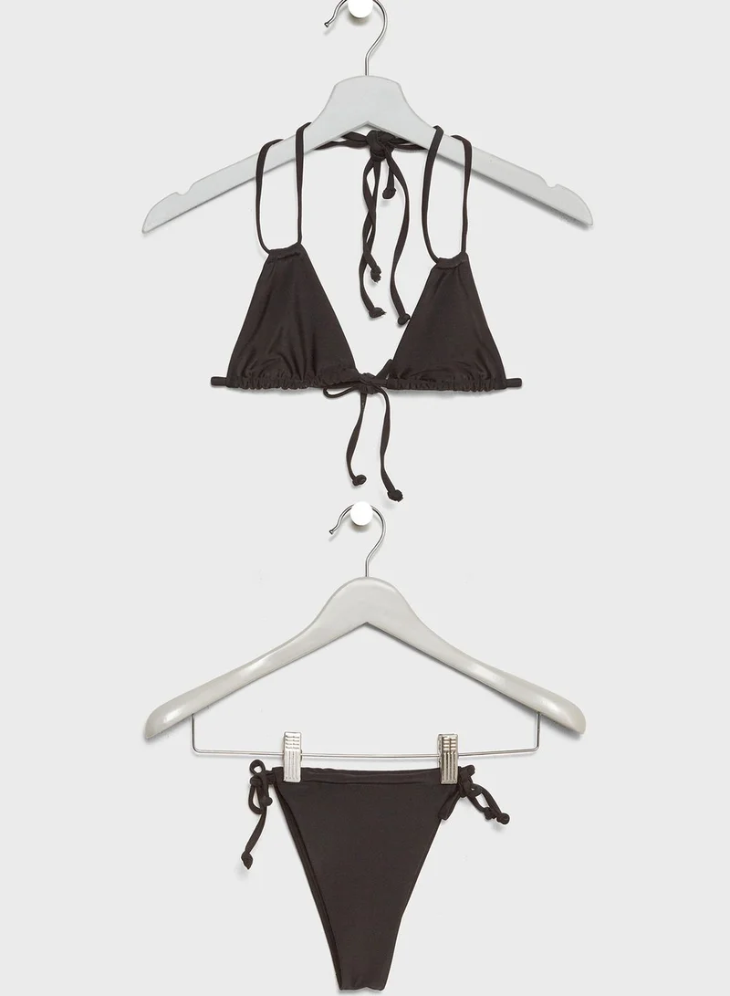 Missguided String Detail Bikini Set