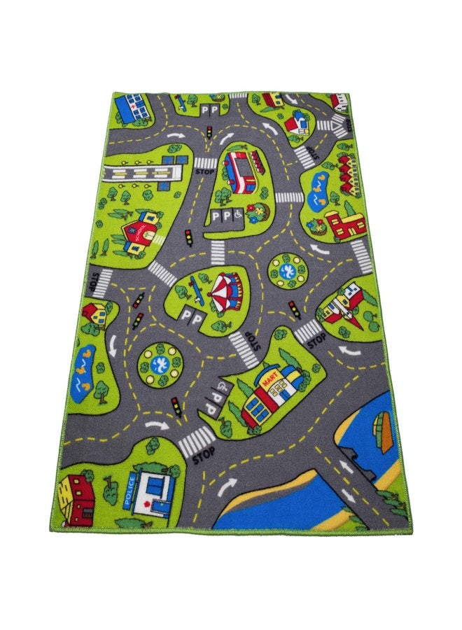 MAPIXO Large Kids Carpet Playmat Rug 52 x 32 with NonSlip Backing City Life Play Mat for Playing with Car Toy Game Area for Baby Toddler Kid Child Educational Learn Road Traffic in Bedroom Classroom - Image 4