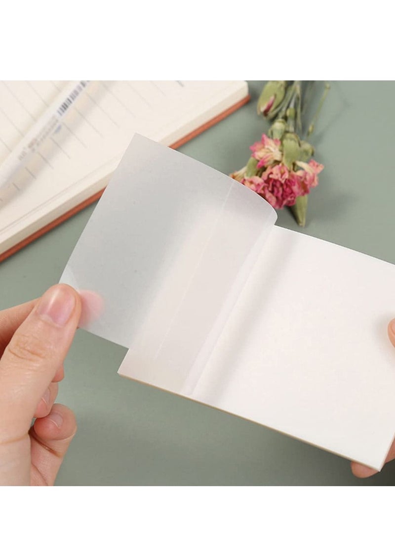Y&D Transparent Post-it Notes, 2 Books 100 Pieces Self-Adhesive Waterproof Reusable Memo Notes for Students Exam, Reading, Study Home Office School  - Image 2