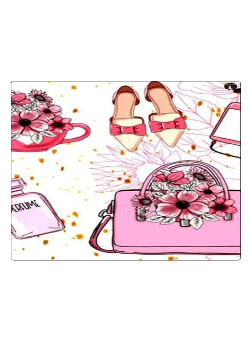 RKN Printed Anti-Slip Gaming Mouse Pad Pink/White/Beige