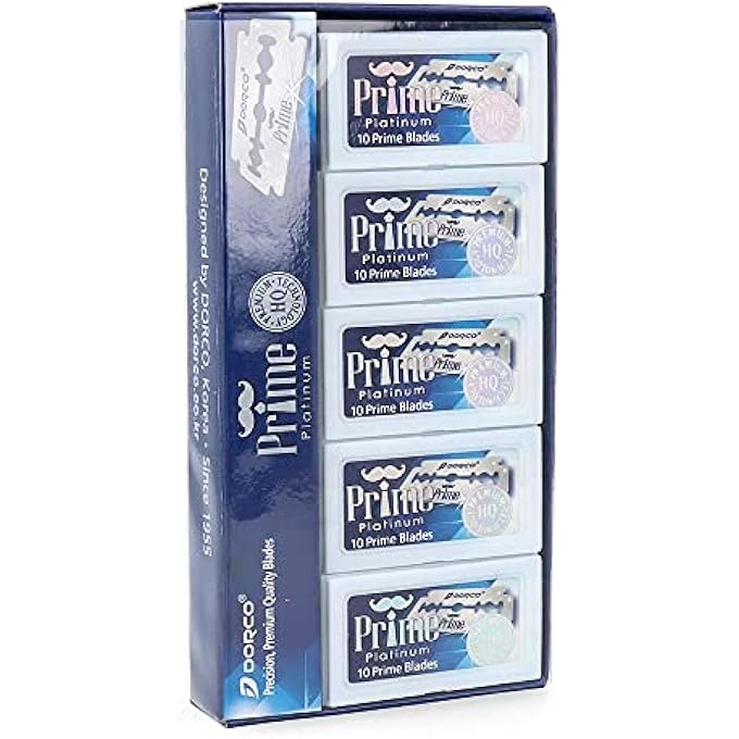 دروكو دوركو برايم STP301 شفرات حلاقة مزدوجة الحواف أزرق 100 عد - Image 1