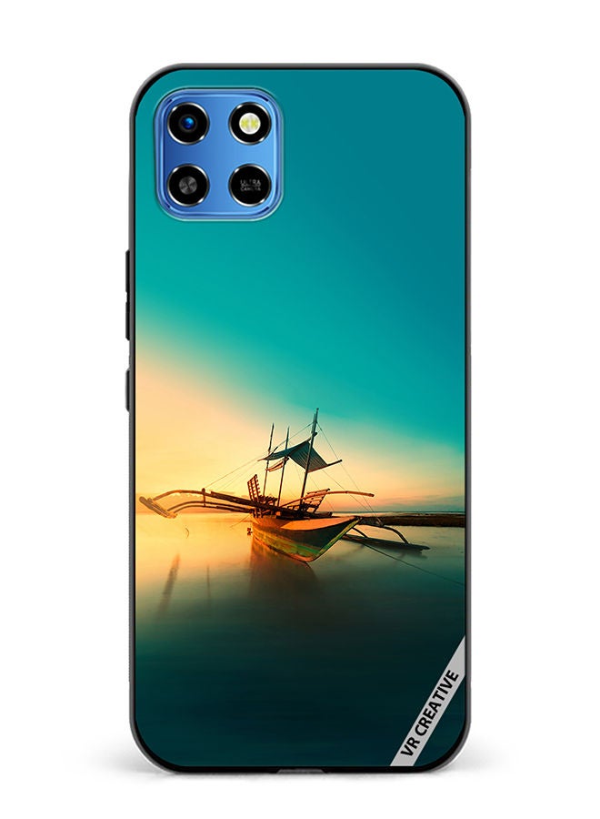 VR CREATIVE Protective Case Cover For Infinix Smart 6 HD Boat On A Water Design Multicolour - Image 1