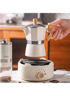 Generic Espresso Maker Stovetop,Camping Moka Pot 2 Cup/120ML,Stove Top Espresso Italian Coffee Maker,Easy to Use (White)  - Image 2