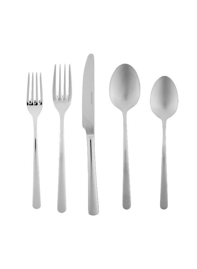 Restaurantware Flatware Set, 10-Piece Silverware Set, 18/10 Stainless Steel Home Kitchen Hotel Restaurant Tableware Cutlery Set, Service for 2 - Dishwasher Safe - Image 1