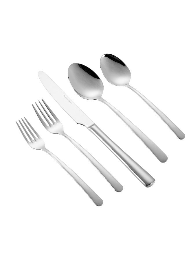 Restaurantware Flatware Set, 10-Piece Silverware Set, 18/10 Stainless Steel Home Kitchen Hotel Restaurant Tableware Cutlery Set, Service for 2 - Dishwasher Safe - Image 2