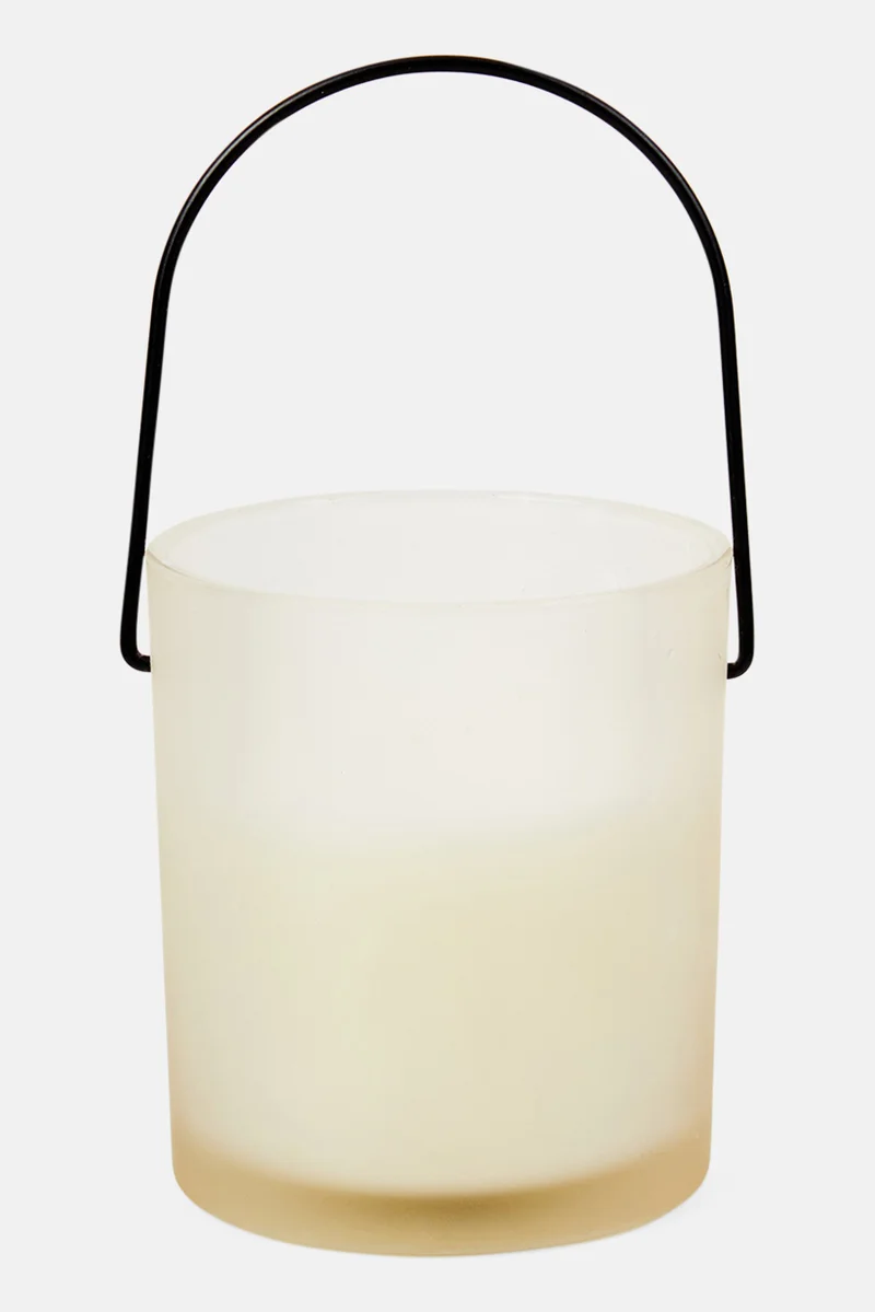 Muy Mucho Candle With Handle, White