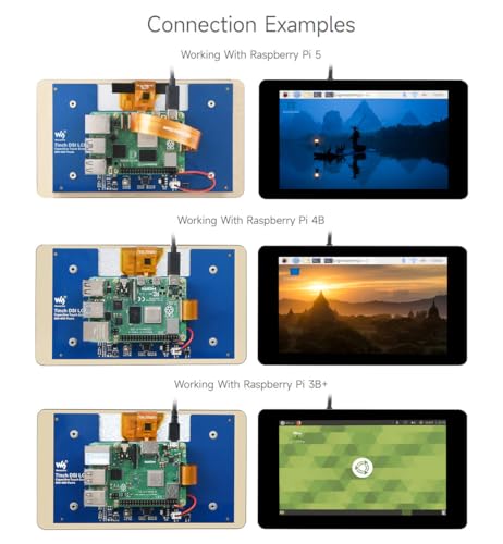 Waveshare شاشة تعمل باللمس سعة 7 بوصات من ويفشير، متوافقة مع Raspberry Pi 5/4B/3B/Zero/Zero W/Zero 2W/Pico/Pico W/Pico WH، 800×480، واجهة DSI - Image 5