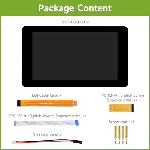 Waveshare شاشة تعمل باللمس سعة 7 بوصات من ويفشير، متوافقة مع Raspberry Pi 5/4B/3B/Zero/Zero W/Zero 2W/Pico/Pico W/Pico WH، 800×480، واجهة DSI - Image 2