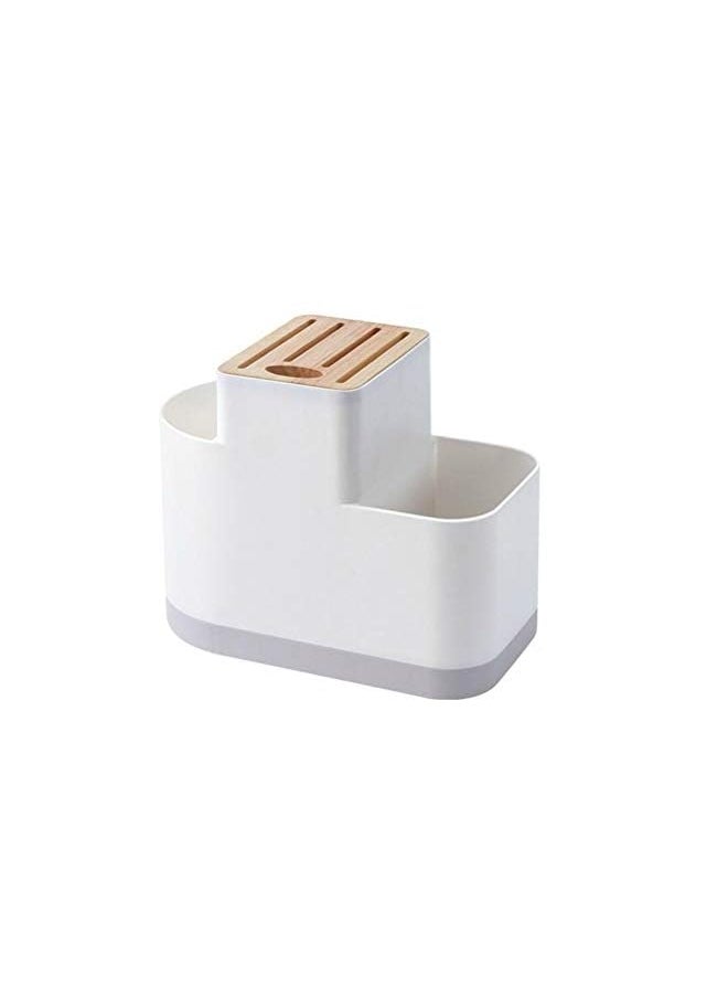 Bestonzon - Kitchen Storage Rack Plastic Draining Inserted Knife Block Flatware Organizer Cutlery Holder for Chopsticks Spoons - Image 1
