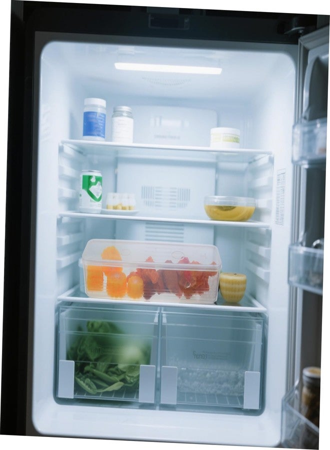 علبة تخزين طعام بلاستيكية طويلة محكمة الإغلاق من فيكاسكي، قابلة للتكديس، لحفظ البصل الأخضر والكزبرة والبصل الأخضر والمعكرونة، منظم مطبخ موفر للمساحة لخزانة المؤن. - Image 5