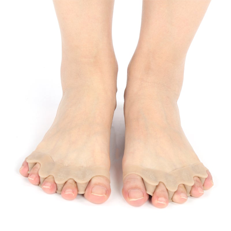 2 قطعة من مصحح الأنسجة اللحية العظمية للأصبع الكبير للقدم (حولux valgus) - منفصل أصابع القدم من السيليكون ذو الاستخدام المشترك بين الجنسين - أداة تصحيح لرعاية القدم من النوع المنزلي - Image 4