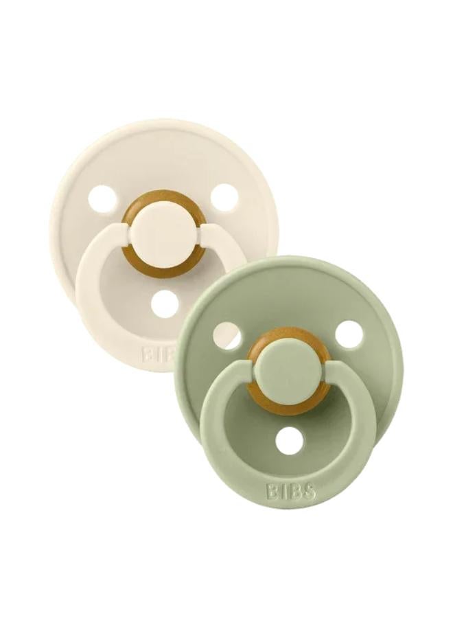 BIBS Infinity Pacifier 2-Pack Anatomical Silicone Size 2 – Blush/Woodchuck - Image 1
