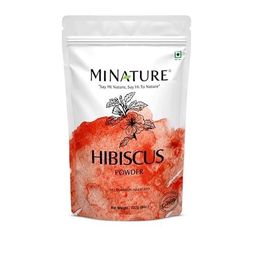 minature 100% Pure Hibiscus (Gudhal) Powder 227g (8oz) | 100% Natural (Sabdariffa) Powder for Hair Care, Face Pack, Tea & DIY Herbal Remedies - Image 1