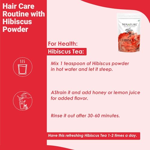 minature 100% Pure Hibiscus (Gudhal) Powder 227g (8oz) | 100% Natural (Sabdariffa) Powder for Hair Care, Face Pack, Tea & DIY Herbal Remedies - Image 5