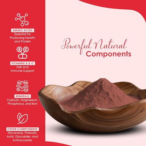 minature 100% Pure Hibiscus (Gudhal) Powder 227g (8oz) | 100% Natural (Sabdariffa) Powder for Hair Care, Face Pack, Tea & DIY Herbal Remedies - Image 4