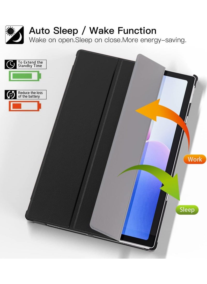 Case for Lenovo M10 Plus 3rd Gen 10.6 inch, XLTTONG Ultra Slim Protective Three Folding Shell Stand Cover, Auto Wake/Sleep for Lenovo Tab M10 Plus 3rd Gen Case (TB125FU/TB128FU)