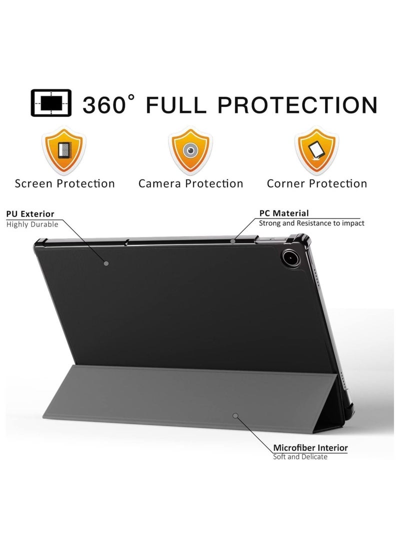 Case for Lenovo M10 Plus 3rd Gen 10.6 inch, XLTTONG Ultra Slim Protective Three Folding Shell Stand Cover, Auto Wake/Sleep for Lenovo Tab M10 Plus 3rd Gen Case (TB125FU/TB128FU)