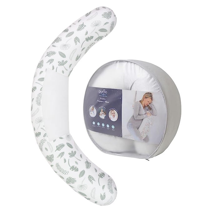 BREATHE PREGNANCY PILLOW REVOLUTIONARY FULLY BREATHABLE MATERNITY PILLOW WITH LUXURIOUS SOFT JERSEY COVER USE AS BODY PILLOW LEG PILLOW NURSING PILLOW TUMMY TIME PILLOW JARDIN