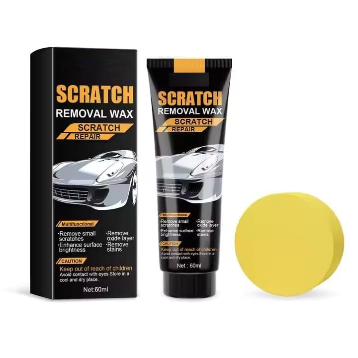 WISELIFE Car Body Scratch Remover And Repair Polishing Wax Kit With Sponge Cream Wax Body Compound Scratch Remover For Car And Bike - Image 1