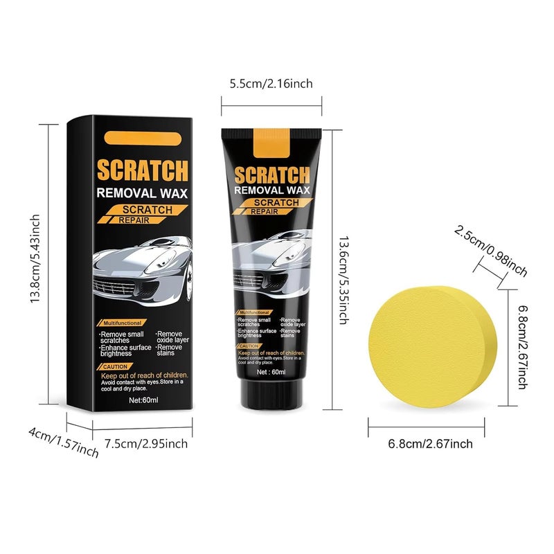 WISELIFE Car Body Scratch Remover And Repair Polishing Wax Kit With Sponge Cream Wax Body Compound Scratch Remover For Car And Bike - Image 5