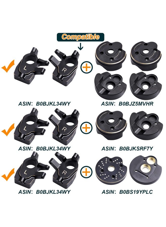 Hobbypark Brass Front Steering Knuckles Portal Weights For Axial Capra And Scx10 Iii Upgrades - Image 4