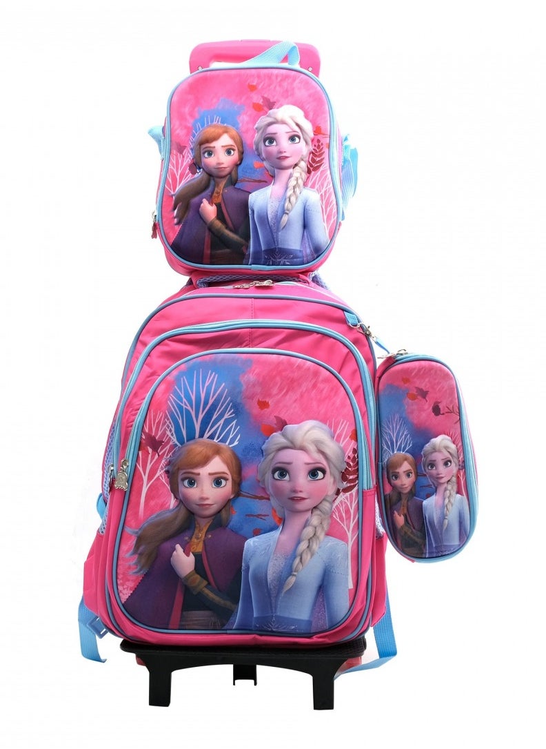 Generic - Design Primary School Trolley Bag, Set Of 3, Pink - Image 1