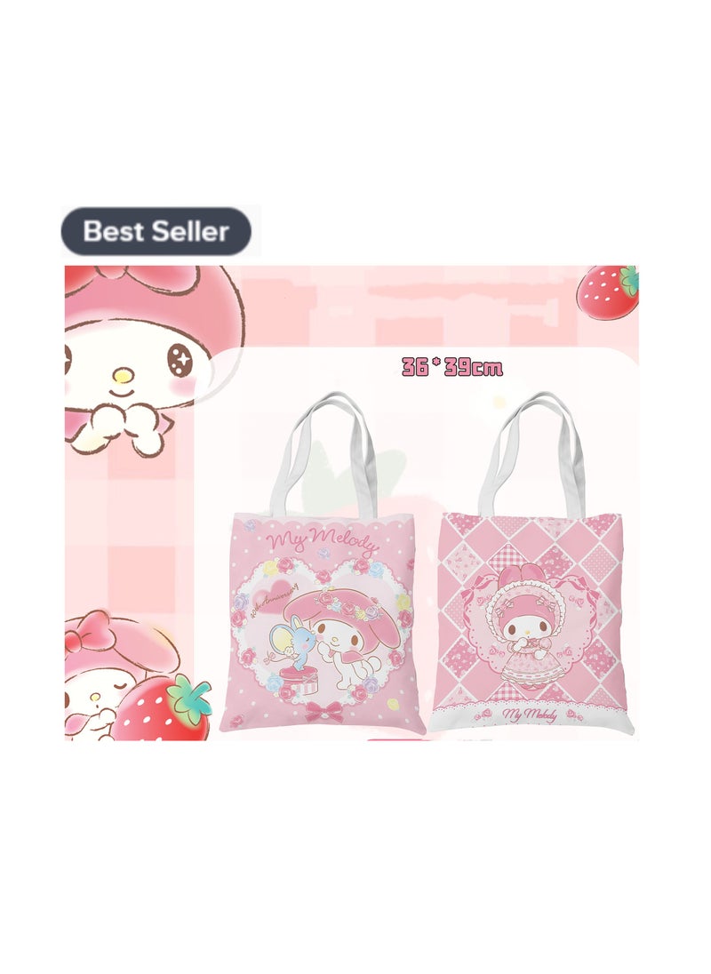 Sanrio - Melody Canvas Bag Single Shoulder Student Class Bag Tote Bag - Image 1