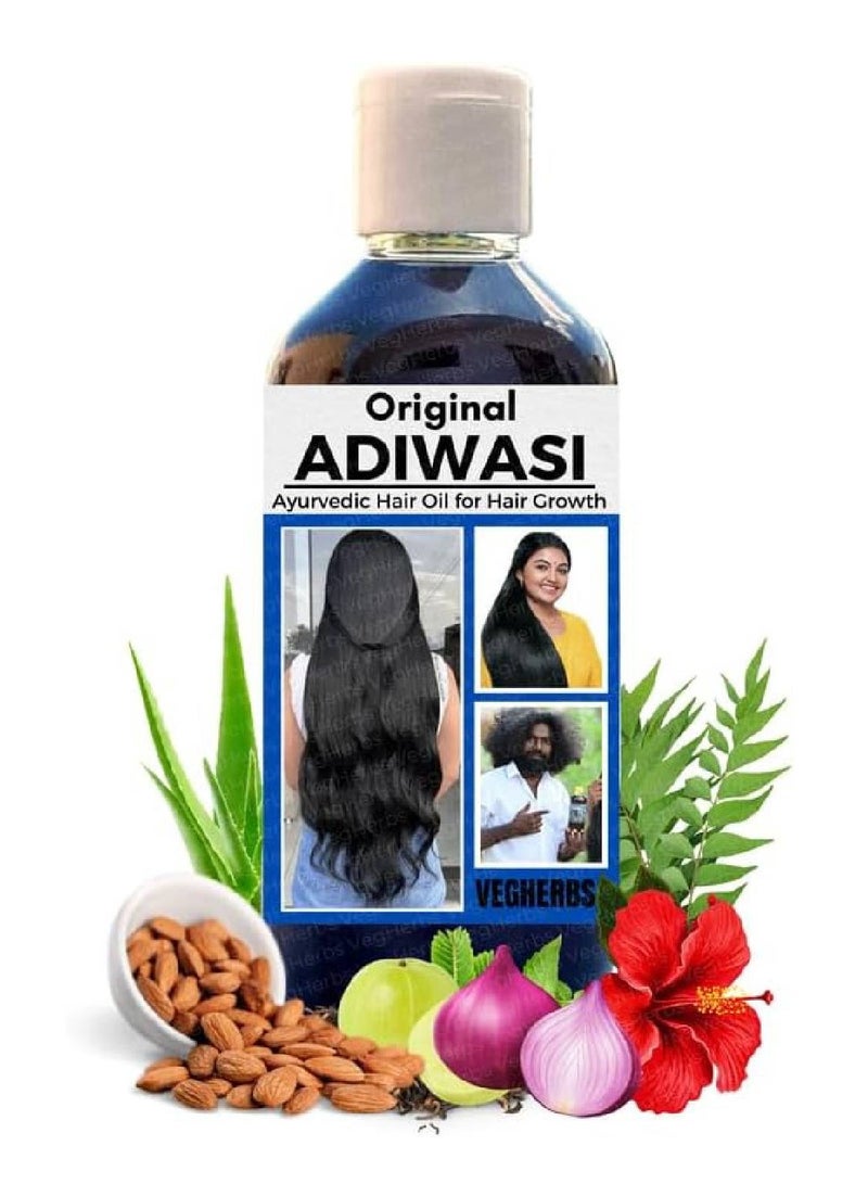 Adivaa Original Adivasi Hair Growth Oil 200ml Ayurvedic Adivasi Herbal Kesh Oil with Natural Rosemary essential & Biotin for Control Hair fall anti-dandruff - Image 1