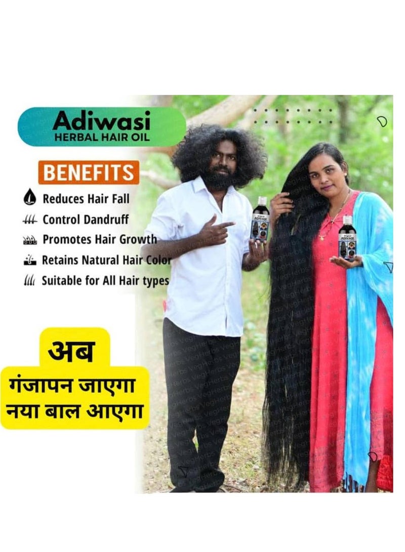 Adivaa Original Adivasi Hair Growth Oil 200ml Ayurvedic Adivasi Herbal Kesh Oil with Natural Rosemary essential & Biotin for Control Hair fall anti-dandruff - Image 3