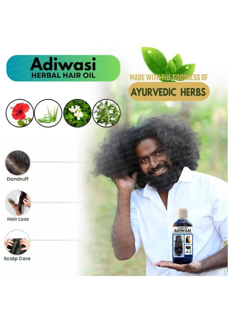 Adivaa Original Adivasi Hair Growth Oil 200ml Ayurvedic Adivasi Herbal Kesh Oil with Natural Rosemary essential & Biotin for Control Hair fall anti-dandruff - Image 4