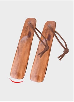 Generic Short Handle Portable Wooden Shoehorn Assistant Suitable For Men Women Elderly Children  - Image 3