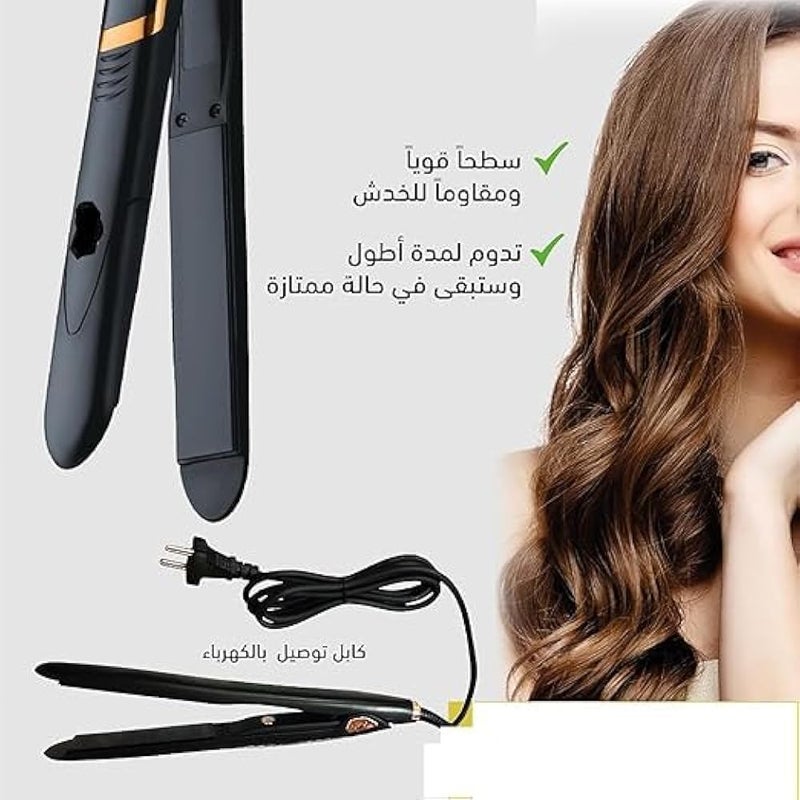 JamakiD Hair Straightener, Salon Quality Styling with 1280°C, Perfect for Curly and Straight Hair, 30s Fast Heating, 360° Swivel Cord, 50W, Model Jpc 10009, Ceramic Plates, Black - Image 3