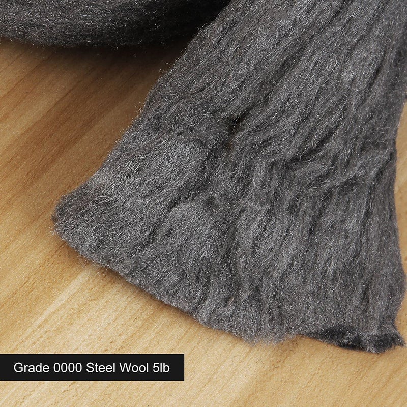 AConnet Grade 0000 Steel Wool 5lb Steel Wool Roll for Cleaning, Remove Rust, Buffing Wood and Metal Finishes - Image 2